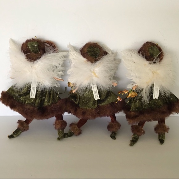 Trio of fairy dolls,  ? Woodland, hanging holiday ornaments. - Picture 8 of 12